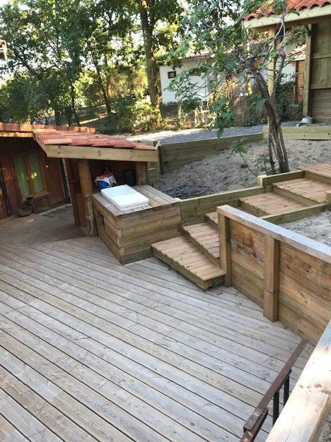 Nos travaux de terrasses en Bois Biscarrosse